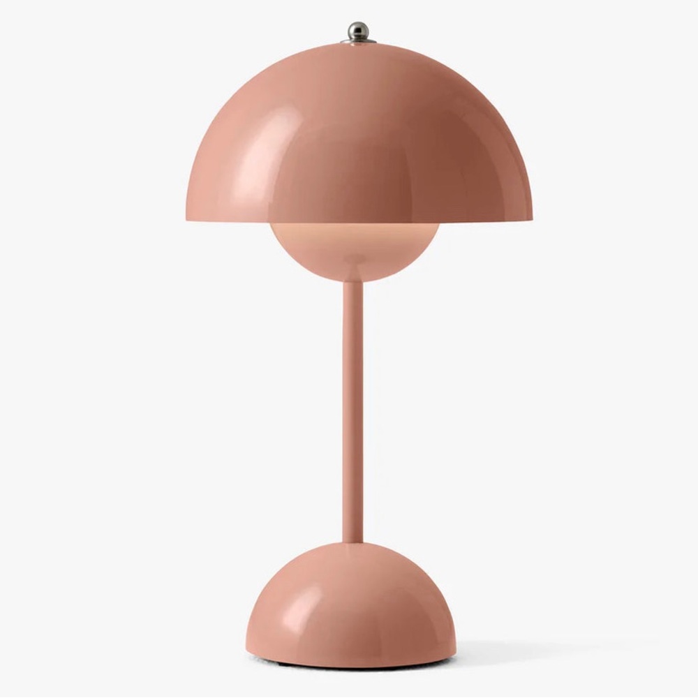 &tradition Verner Panton Flowerpot Portable Table Lamp — Beige Red
